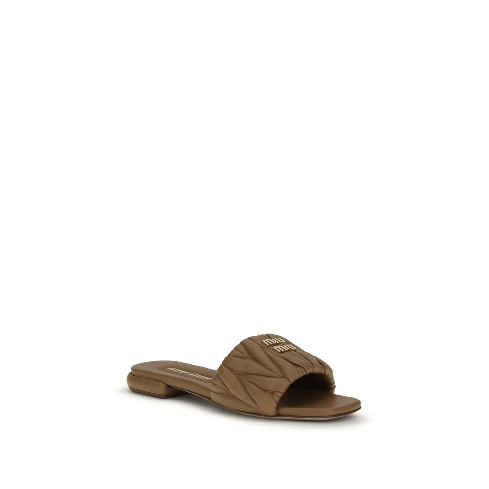 Beige Calf Leather Bos Taurus Sandals
