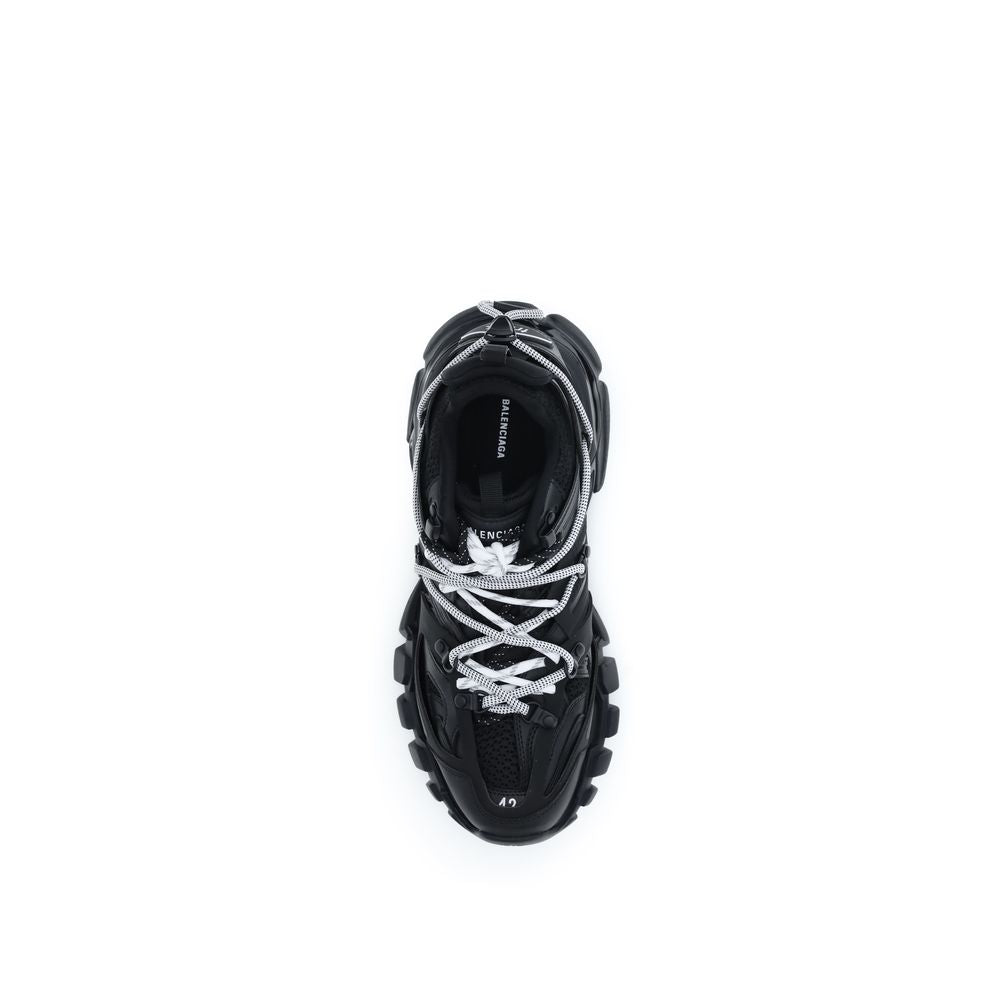 Black Polyethylene Athletic Sneakers
