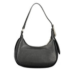Black Polyurethane Women Shoulder Bag