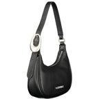 Black Polyurethane Women Shoulder Bag
