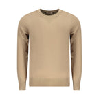 Beige Viscose Men Sweater