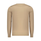 Beige Viscose Men Sweater