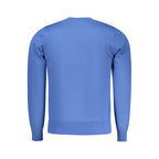 Blue Viscose Men Sweater