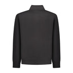 Black Cotton Men Sweatshirt