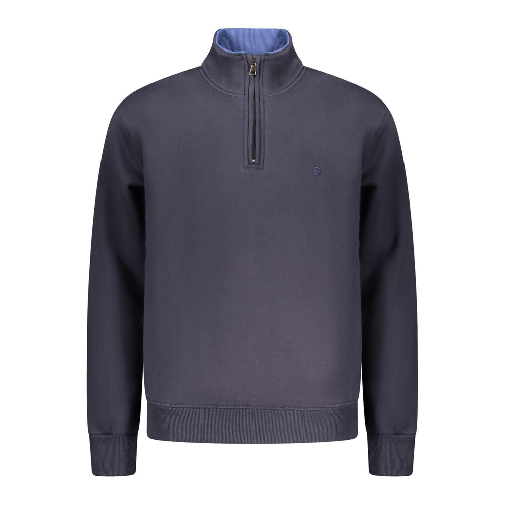 Blue Cotton Men Sweatshirt