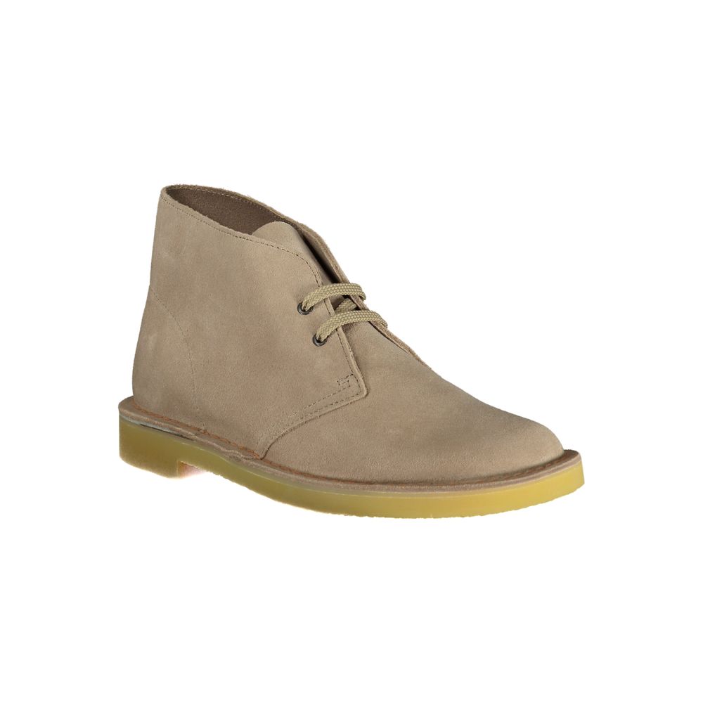 Beige Leather Mens Boot