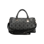 Black Polyurethane Women Handbag