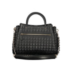 Black Polyurethane Women Handbag