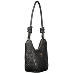 Black Polyurethane Women Handbag