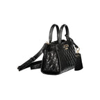 Black Polyurethane Women Handbag