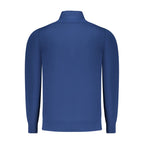 Blue Viscose Men Sweater