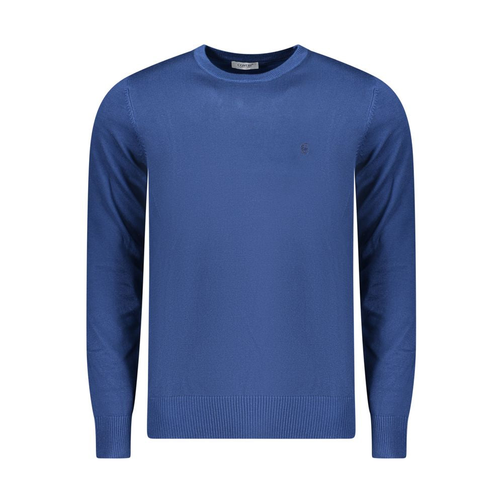 Blue Viscose Men's Sweater
