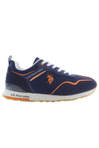 Blue Polyester Athletic Sneakers