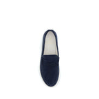 Blue Calf Leather Bos Taurus Slip-On Loafers