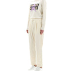White Polyester Casual Pants