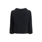 Black Wool Biker Jacket