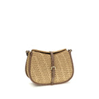 Beige Raffia Shoulder Bag
