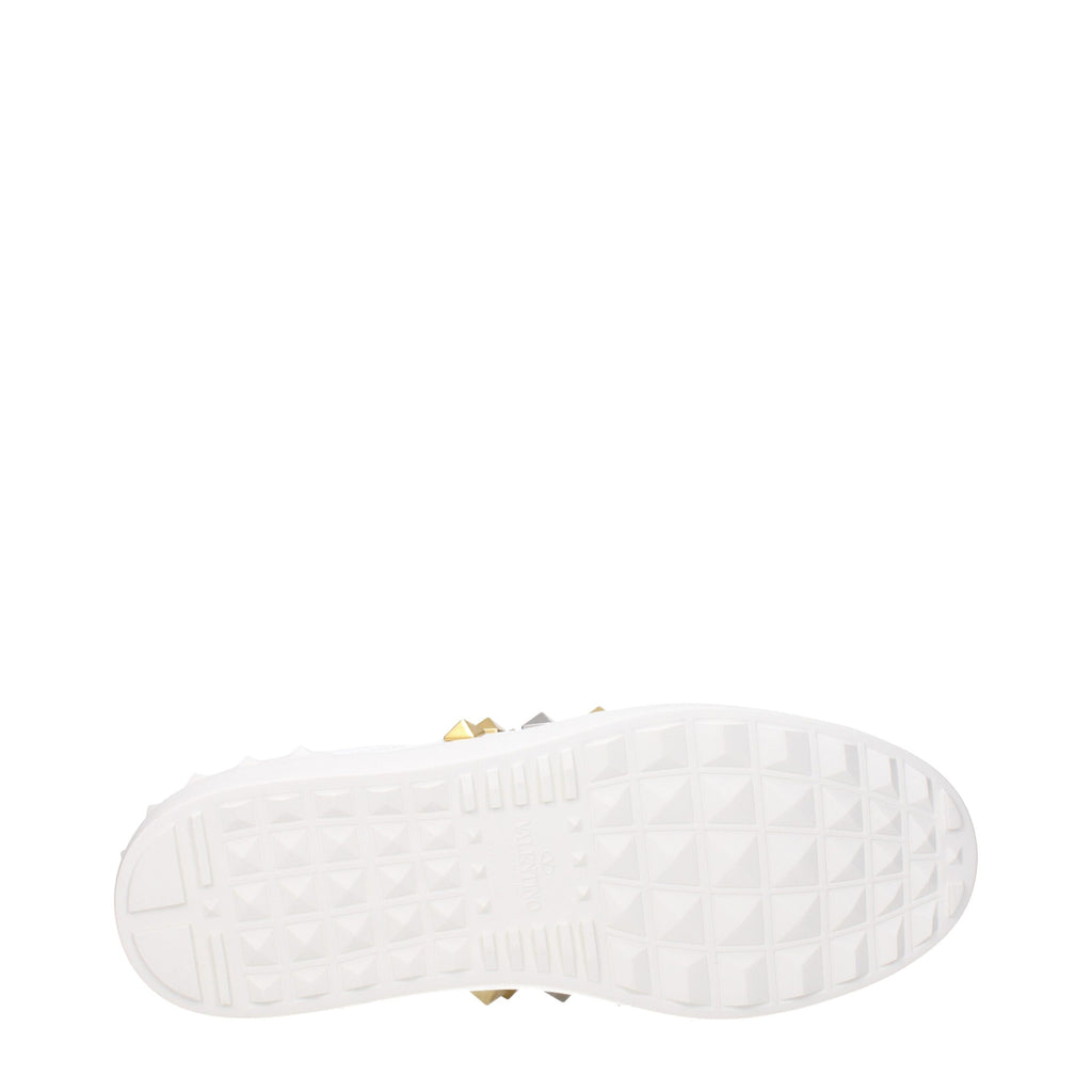 White Leather Low Top Sneakers