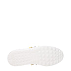 White Leather Low Top Sneakers