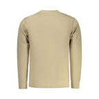 Beige Cotton Men Sweatshirt