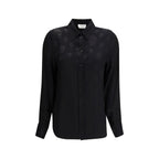 Black Viscose Pattern Shirt