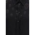 Black Viscose Pattern Shirt