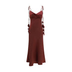 Bordeaux Polyester Cocktail Dress