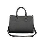 Black Polyurethane Women Handbag
