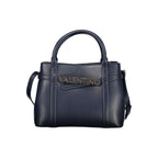 Blu Polyurethane Woman Handbag