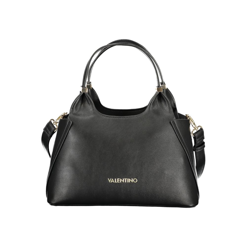 Black Polyurethane Women Handbag