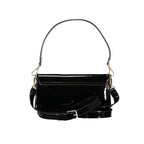 Black Polyurethane Women Handbag