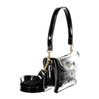 Black Polyurethane Women Handbag