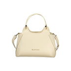 Beige Polyurethane Women Handbag