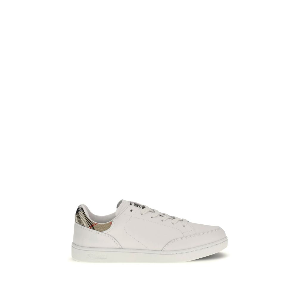 White Calf Leather Bos Taurus Low Top Sneakers