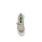 Beige Cotton Ballet Flats