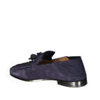 Blue Calfskin Slip-On Loafers