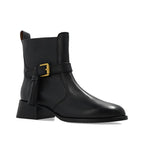 Black Calfskin Ankle Boots
