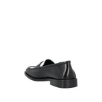 Black Leather Slip-On Loafers