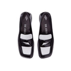 Black Leather Slip-On Loafers