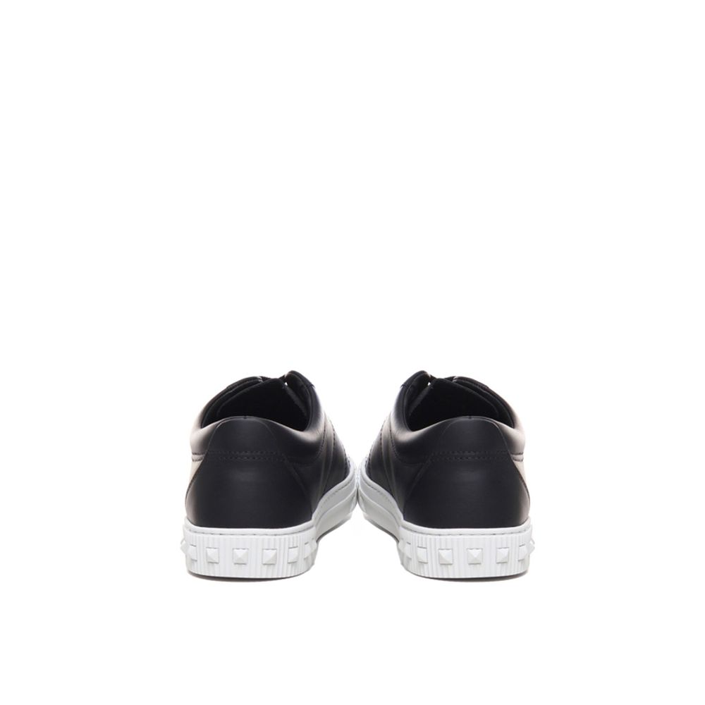 Black Calfskin Low Top Sneakers