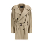 Beige Cotton Trench Coat