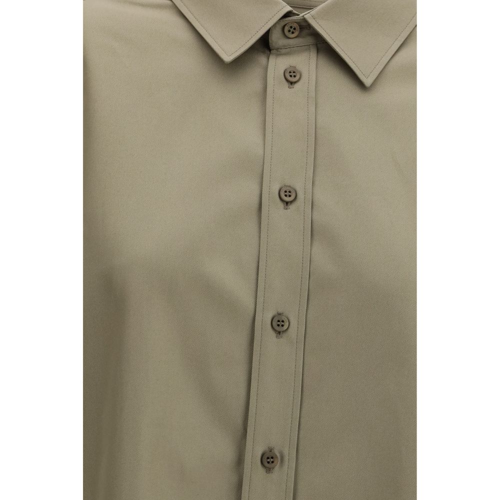 Beige Cotton Dress Shirt
