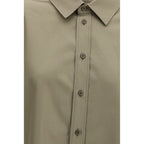 Beige Cotton Dress Shirt