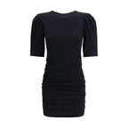 Black Cotton Casual Dress
