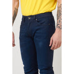 Blue Cotton Slim Fit Jeans