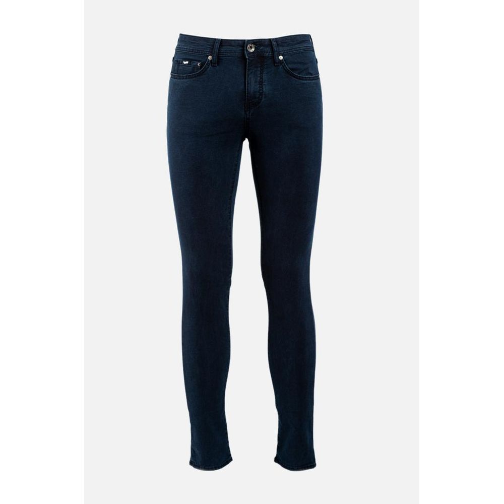 Blue Cotton Skinny Jeans