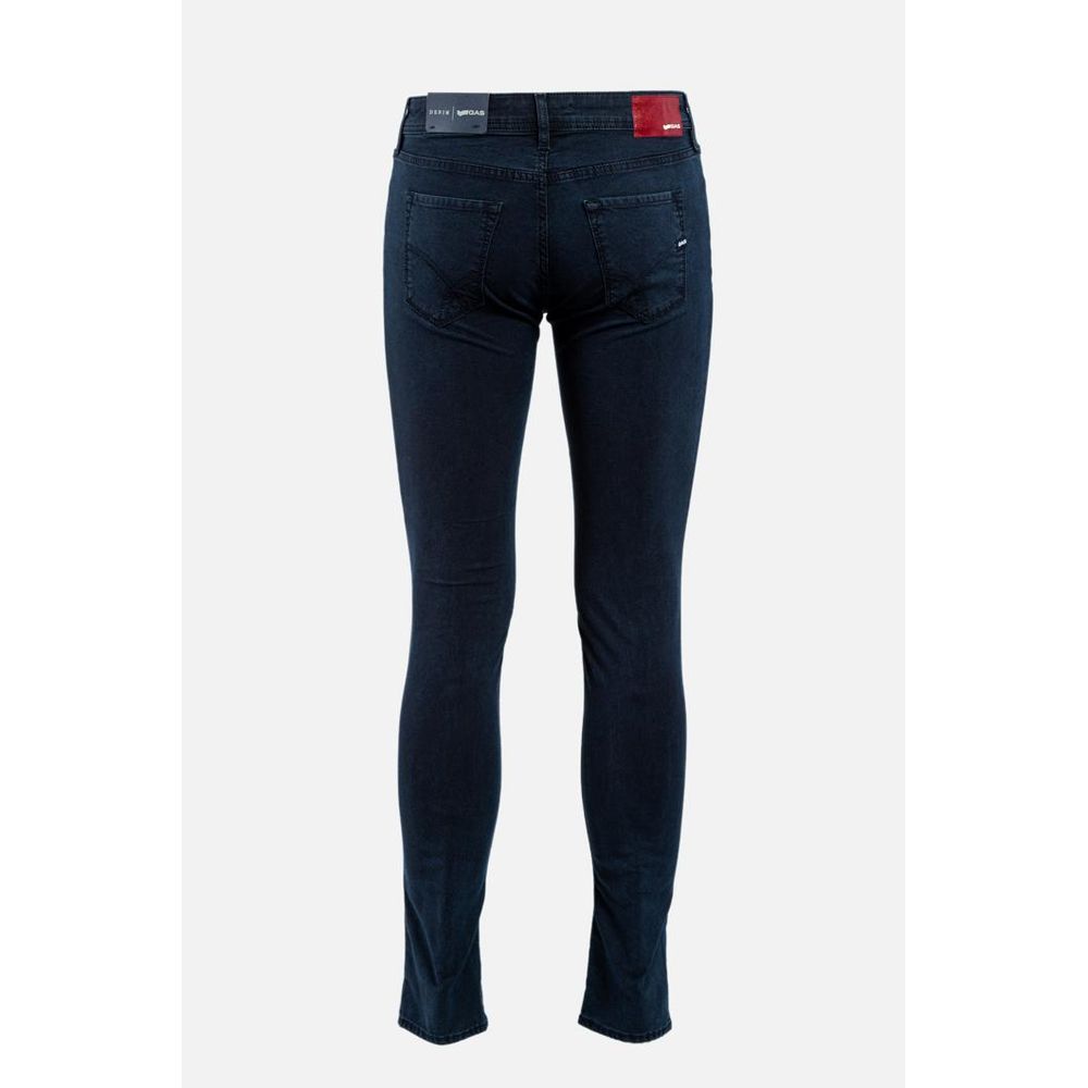 Blue Cotton Skinny Jeans