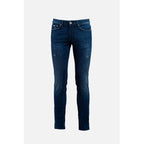 Blue Cotton Skinny Jeans