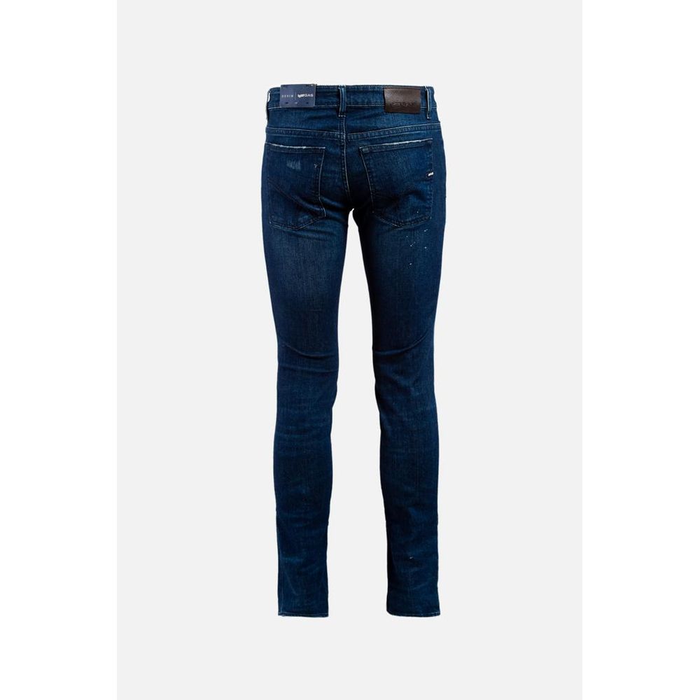 Blue Cotton Skinny Jeans
