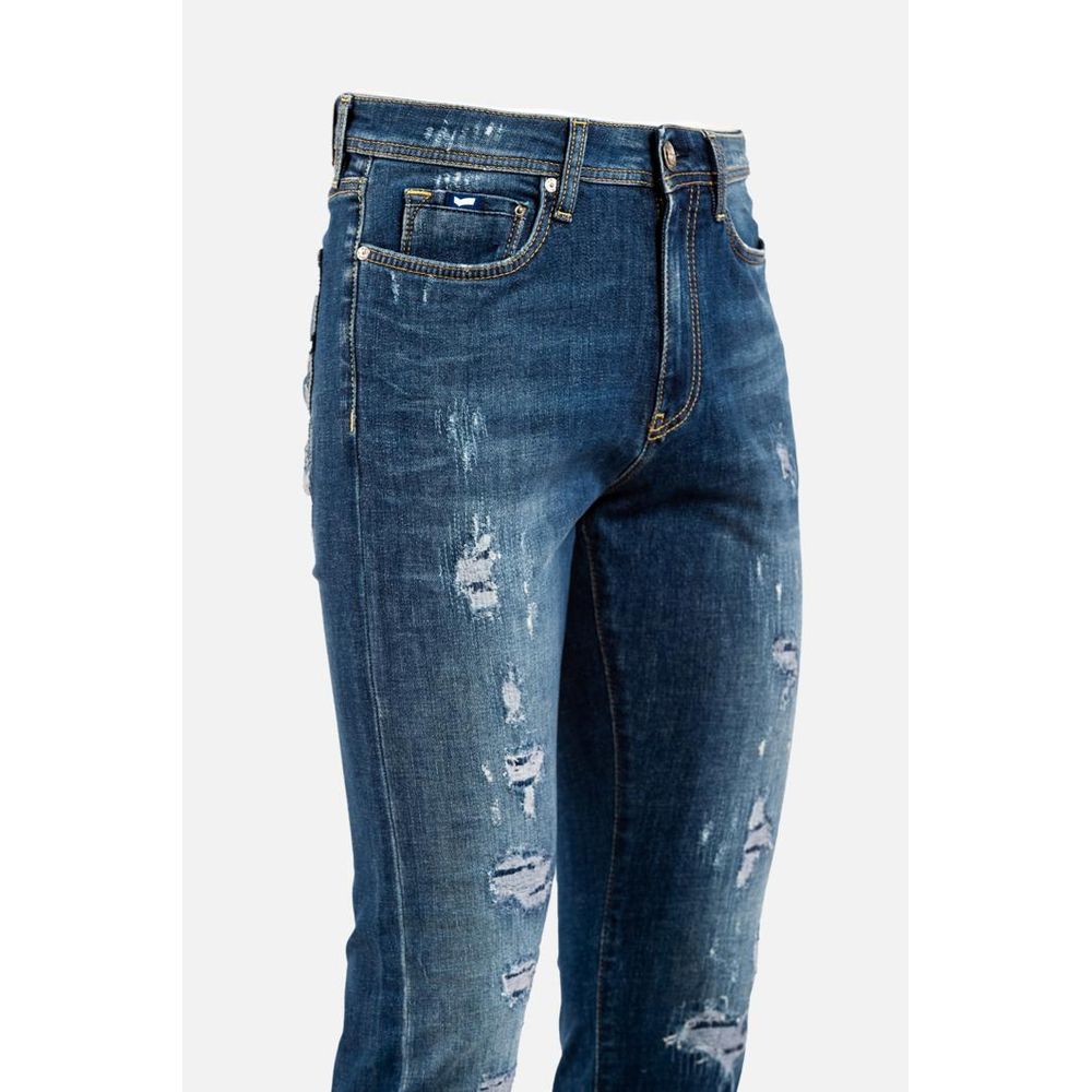 Blue Cotton Jeans Denim